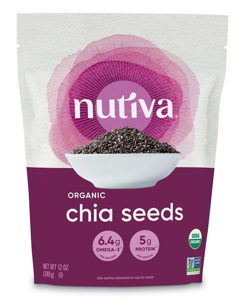 Nutiva بذور الشيا العضوية من نوتيفا، سوداء، 12 أونصة (عبوة من 1) - Image 1